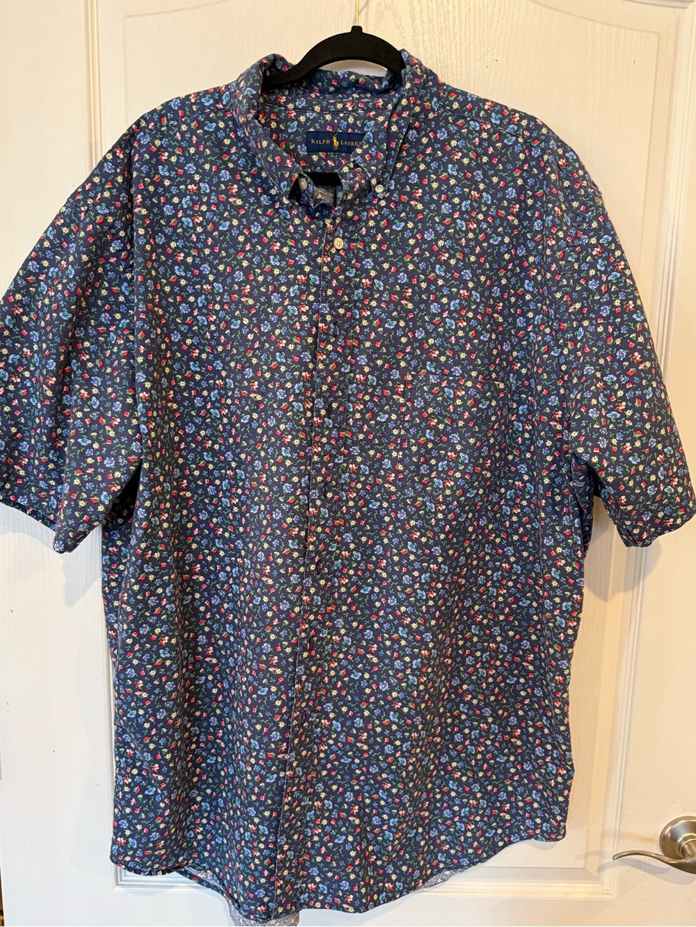 Polo Ralph Lauren men’s blue Floral Short Sleeve button up Shirt Sz 3XLT tall